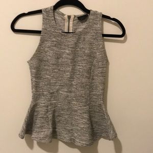 Topshop tweed peplum top